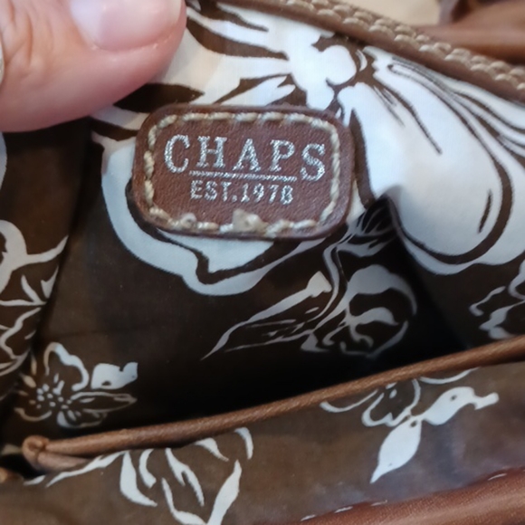 Chaps Straw Shoulder Bag